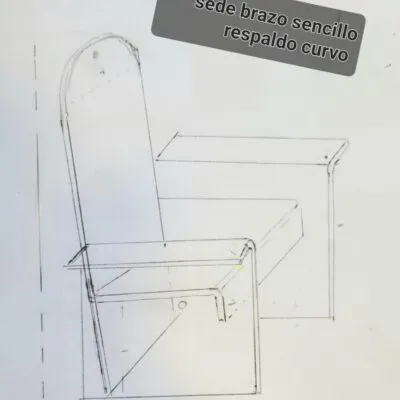 Sede sencilla curva